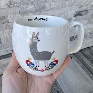 Opal House  No Drama Llama Porcelain Mug  Coffee Tea cup 3.75" tall